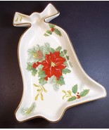 NEW Mikasa Holiday Bloom~Christmas Bell Candy Dish~Perfect Gift~MINT IN BOX - $32.16 CAD
