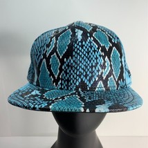 New Era Jeremy Scott Blue &amp; Black Snakeskin 5950 59FIFTY Fitted Cap Hat ... - £77.89 GBP