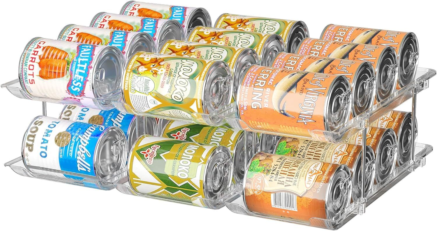 Can Organizer For Pantry, 3 Sets 2Tiers Can Storage Organizer Pantry,, C... - $40.97
