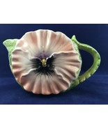OCI Flower Creamer Pansie Green And Pink Figural - $13.43 CAD