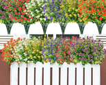 Artificial Flowers 24 Bundles for Outdoors, Fake Flowers in Bulk Plastic... - $36.85