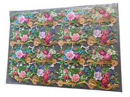 Vintage Floral Die-Cut Scrap Sheet Victorian Design Germany #1348 Scrapb... - $263.19 MXN