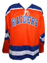 Any Name Number New York Raiders Custom Retro Hockey Jersey New Orange Any Size image 4