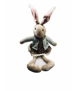 Handmade Style Velvet Stuffed Bunny Easter Rabbit Girl Doll 20 Inches - £55.09 GBP