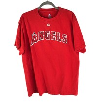 Majestic Mens MLB Los Angeles Angels T Shirt Albert Pujols 5 Red L - $9.74