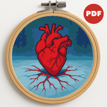 Heart on Ice - Cross-stitch pattern PDF - Instant download - $5.00