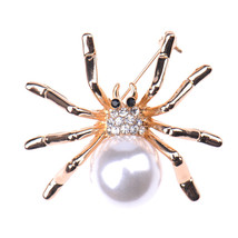 Stunning Diamonte Silver Plated Vintage Look SPIDER Pin Christmas Brooch Cake B6 - £10.76 GBP