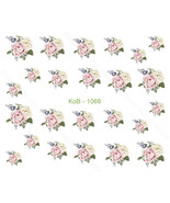 Nail Art Water Transfer Stickers Decal Pretty Pink Roses KoB-1066 - $2.89