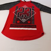 Vibes #23 Greatest Of All Time Men's Red & Black Cotton Raglan T-Shirt Size M image 8