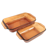 Anchor Hocking Fire King Amber 1.5 Qt  Baking Dish #432 442 Loaf Pan Lot - $627.03 MXN