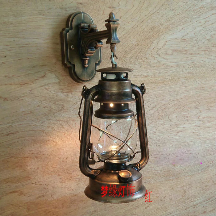 Lantern kerosene lamp, wrought iron chandelier dining-room sitting room ... - $53.96