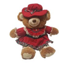 21&quot; Vintage 1994 Kmart Teddy Bear Lane Christmas Girl Stuffed Animal Plush Toy - £29.57 GBP