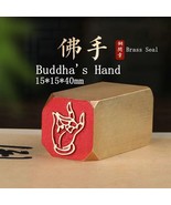 15*15*40mm Brass Chinese Seal Metal Stamp Finshed Oblong Chop Hanko Budd... - $460.38 MXN