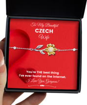 Czech Wife Bracelet Birthday Gifts - Sunflower Bracelet Jewelry Present From  - £39.83 GBP