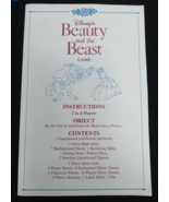 1991 Disney Beauty and the Beast Pop Up Game Replacement Instructions - $5.56 CAD