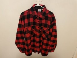 Vintage  Roomy Richard Buffalo Plaid Wool Hunting Union Made Gingham Shi... - $64.35