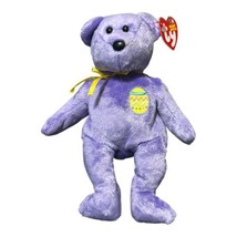 TY Beanie Baby EGGS III 3 the Purple Easter Bear Plush 8.5&quot; Tags attached - £3.94 GBP