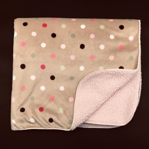 Circo Baby Blanket Polka Dot Tan Pink Sherpa - $24.99