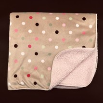 Circo Baby Blanket Polka Dot Tan Pink Sherpa - £20.14 GBP