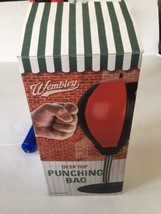 Wembley Desktop Punching Bag Air Pump Included Black Red - $19.25