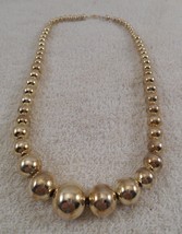 Vintage Graduated Beaded Necklace-20&quot;Korea-beautiful condition - £15.73 GBP