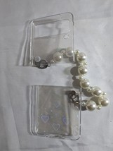 For Samsung Galaxy Z Flip 3 5G Slim Hybrid Case Cover Hearts and Pearl - £11.58 GBP