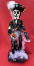 Mexican Folk Art Day Of The Dead Papier Mache Funky Skeleton Man In “Fog” - £27.54 GBP