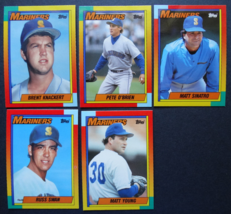 1990 Topps Tiffany Traded Seattle Mariners Team Set of 5 Baseball Cards - £1.56 GBP