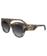 New Longchamp LO-740S 254 Marble Brown &amp; Beige Sunglasses with Grey Lenses - $1,476.87 MXN