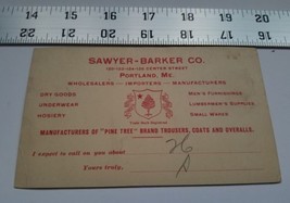 Home Treasure Postcard 1920 Sawyer Barker Co Portland Maine Pine Tree Brand ME - £15.01 GBP