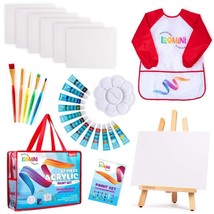 Colorful Creations: Kids&#39; Premium Art Set - 27 Piece Acrylic Paint Set with Canv - £54.08 GBP