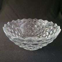 RARE Fostoria American 10 1/4&quot; Flared Cupped Clear Glass Bowl Cubist Ste... - £92.63 GBP