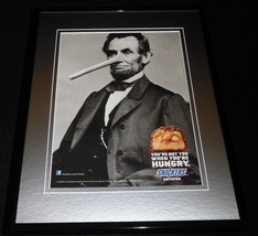 Abe Lincoln 2014 Snickers 11x14 Framed ORIGINAL Advertisement  - $34.64