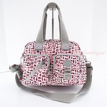 NWT Kipling HB3510 Defea Large Satchel Shoulder Handbag Nylon Glamorous Tiles - £67.90 GBP