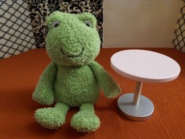 Carter&#39;s Fuzzy Shaggy Smiling Green Frog Plush Unisex Toy HTF - £116.29 GBP