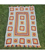 Crochet Granny Square Afghan Stranger Things Blanket Throw 70s Handmade ... - €34,44 EUR