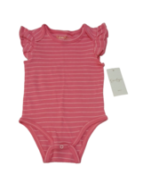 Jessica Simpson Baby Girl&#39;s Flutter Sleeve Bodysuit (3-6M) Pink Salt - NEW - $143.34 MXN