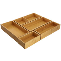 MegaChef 5 Piece Bamboo Storage and Organization Trays - $1,352.41 MXN