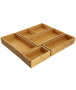 MegaChef 5 Piece Bamboo Storage and Organization Trays - $1,316.56 MXN