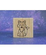 Cute Sitting FOX, Wildlife Wood Mounted Rubber Stamp, by Recollections  ... - £4.46 GBP