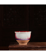 ChineseJun Porcelain Teacup Red Purple Kiln Glaze Crackle Texture Gongfu... - €772,86 EUR
