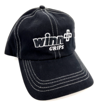 Winn Grips Golf Hat Cap Black Adjustable Buckle Back Cotton Logo Excellent - $413.77 MXN