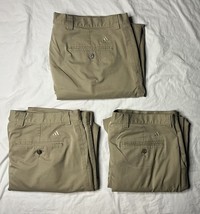 Lot X3 Adidas Stretch Golf Pants Men’s 40x32 Beige Straight READ - $831.96 MXN