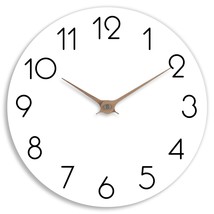 Wall Clock - White Kitchen Wall Clocks Battery Operated, Small Silent No... - £14.94 GBP