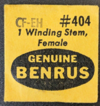 NOS NEW Genuine - Benrus Watch Cal. CF-EH - Winding Stem - Female Part# 404 - $12.86