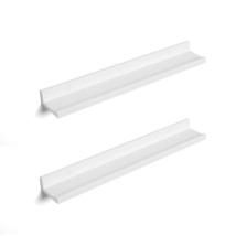 Floating Shelves Set Of 2, Wall Shelves Ledge 23.6 X 3.9 Inches With Front Edge, - £51.94 GBP