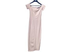 Zara Solid Beige Off Shoulder Sleeve  Womens Pencil MIDI Dress Size XS - £46.69 GBP