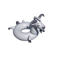 Inflatable Goat Swim Ring, Grey,56&quot;/46&quot;/16&quot;-44&quot; - £33.56 GBP