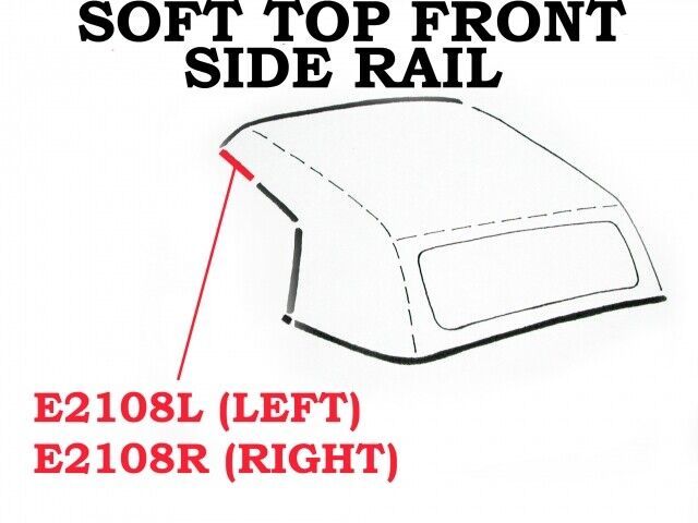 1968-1975 Corvette Weatherstrip Soft Top Front Side Rail USA Right - $44.50