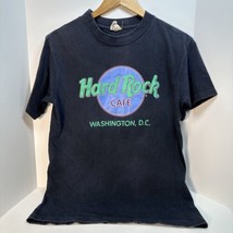 VTG 90&#39;s Hard Rock Cafe Washington DC T Shirt Men&#39;s Size M Medium Black USA MADE - £15.91 GBP